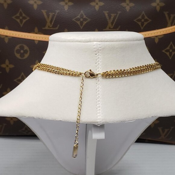 Louis Vuitton Lock & Key w/ Unbranded Heart Love Golden Stainless Steel Chain - Picture 11 of 14